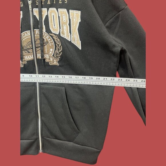 Rue 21 - Men's Long Sleeve Hooded Sweatshirt - Black - Large - Picture 3 of 13